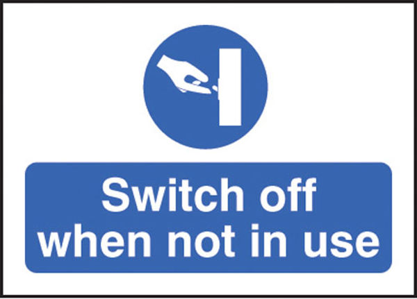 Picture of Switch off when not in use 35x25mm SAV