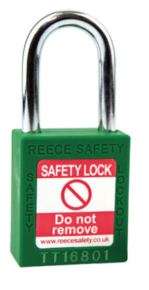 Picture of Safety Lockout Padlock, Keyed Different, Green