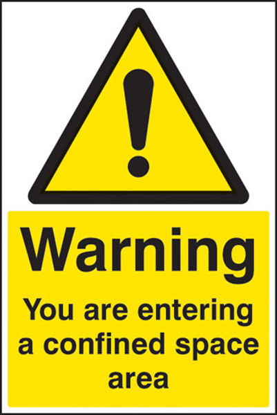 Picture of Warning you are entering a confined space area
