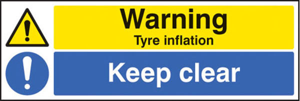 Picture of Warning tyre inflation keep clear
