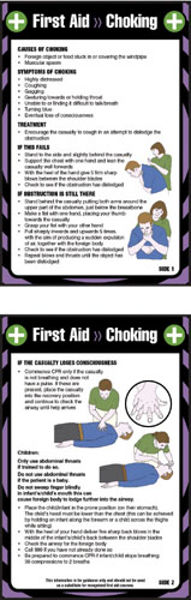 Picture of First aid choking 80x120mm pocket guide