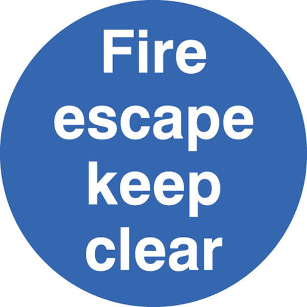 Picture of Fire escape keep clear floor graphic 400mm dia