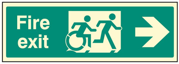 Picture of Disabled fire exit arrow right - inclusive design