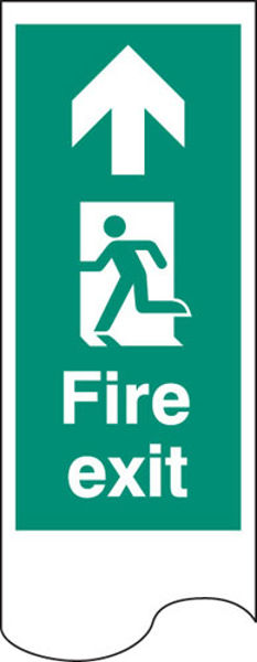 Picture of Door plate (white aluminium) - fire exit left