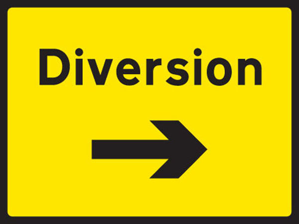 Picture of Diversion right 1050x750mm Class RA1 zintec