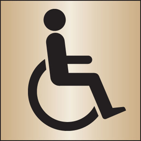 Picture of Disabled WC 140x140mm brass