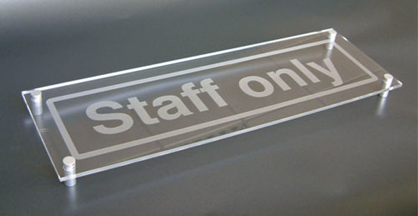 Picture of Design Your Own visual impact sign 450x150mm c-w stand off locators