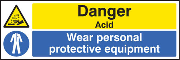 Picture of Danger acid wear PPE