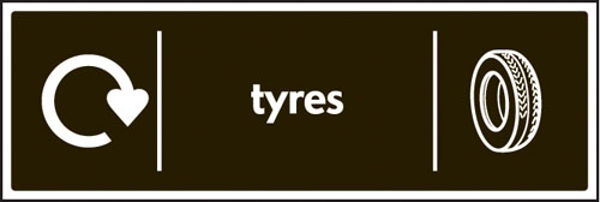 Picture of WRAP Recycling Sign - Tyres