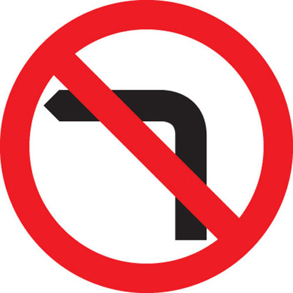 Picture of No left turn