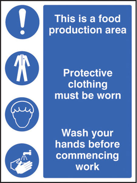Picture of Food production area-protective clothing-wash hands