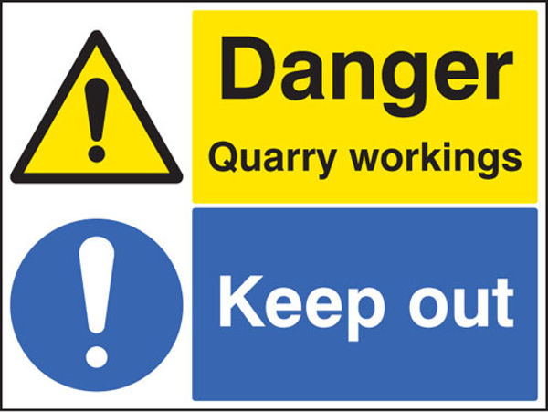 Picture of Danger quarry workings keep out