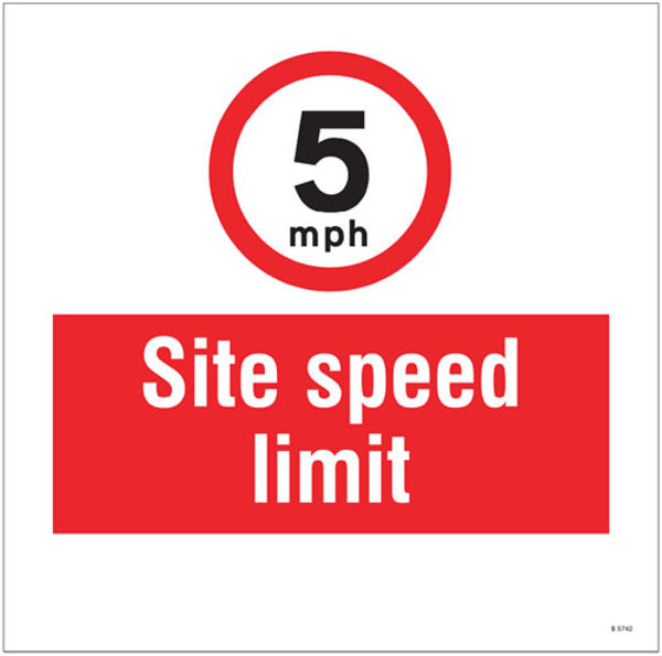 Picture of 5mph Site speed limit, site saver sign 400x400mm