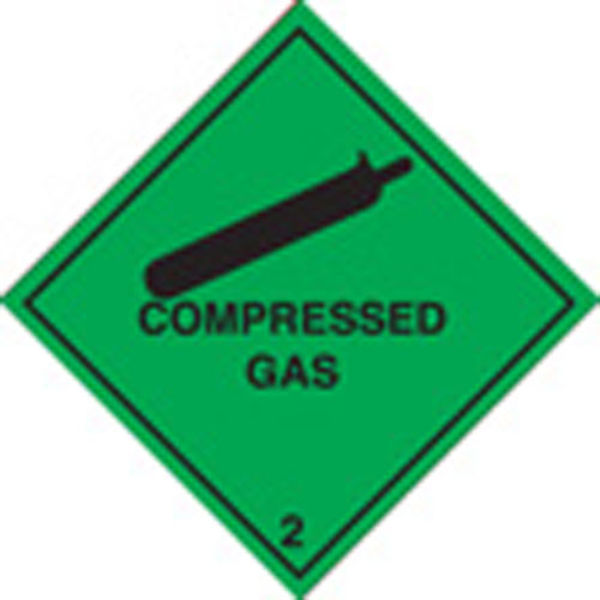 Picture of 100 S-A labels 100x100mm compressed gas 2
