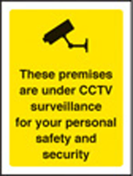 Picture of Premises are under CCTV surveillance 75x100mm sav on face