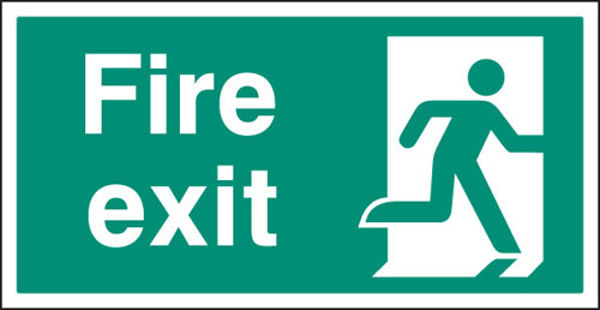 Picture of Fire exit right BS single sided 800x400mm 5mm rigid