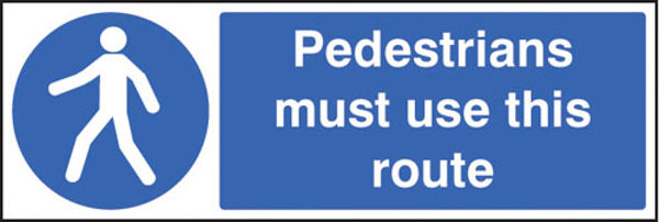 Picture of Pedestrians must use this route