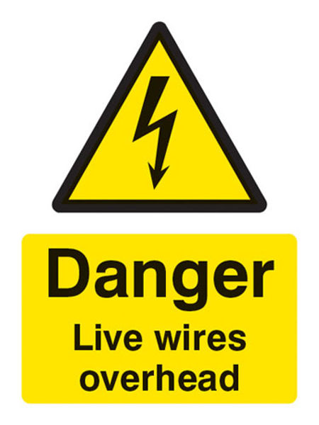 Picture of Danger live wires overhead