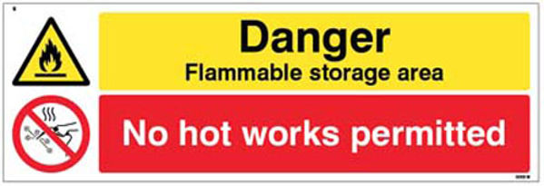 Picture of Danger Flammable storage area No hot works permitted