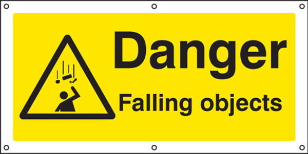 Picture of Danger falling objects banner c-w eyelets