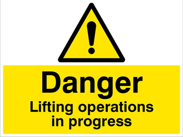 Picture of Danger Lifting operations in progress