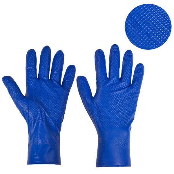 Picture of Blue Fish Scale Nitrile Disposable Glove (1x50)