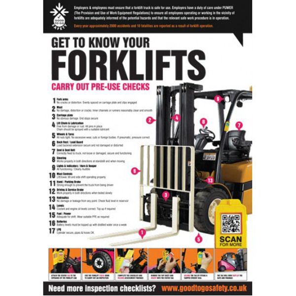 Picture of GTG Forklift Inspection poster 420x594mm synthetic paper
