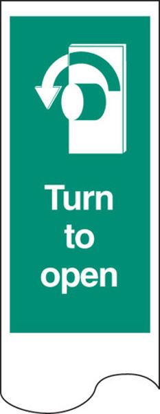 Picture of Door plate (white aluminium) - turn to open left