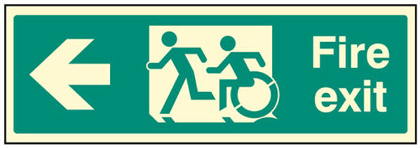 Picture of Disabled fire exit arrow left - inclusive design