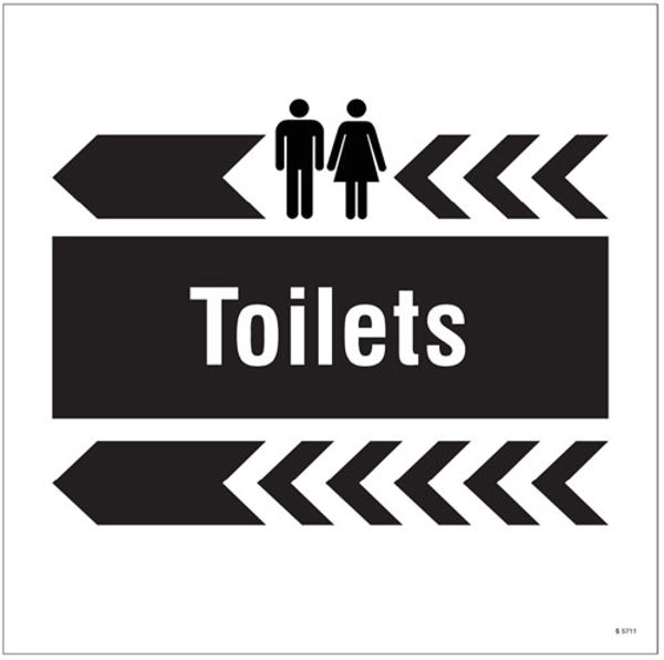 Picture of Toilets, arrow left site saver sign 400x400mm