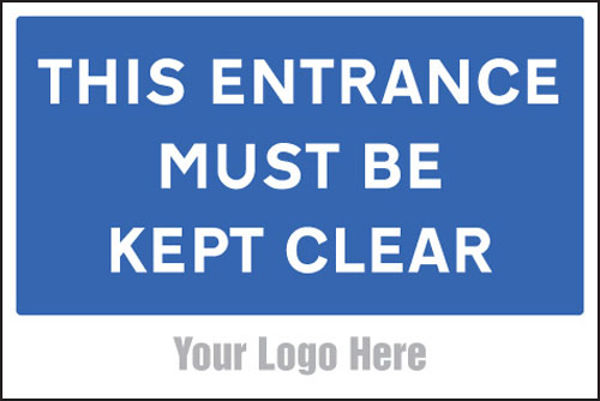 Picture of This entrance must be kept clear, site saver sign 600x400mm