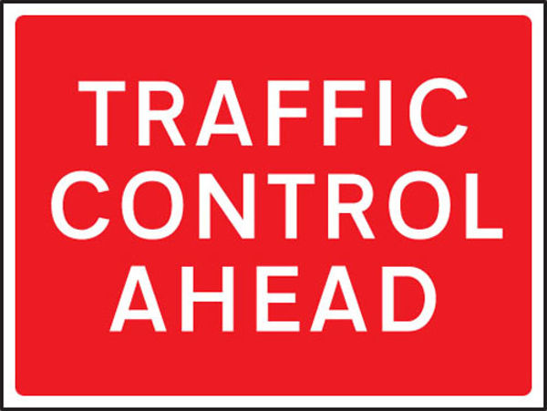 Picture of Traffic control ahead 1050x750mm Class RA1 zintec