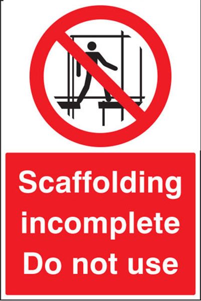 Picture of Scaffolding incomplete do not use