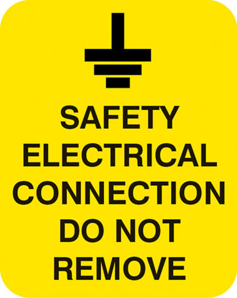 Picture of Safety electrical connection do not remove Sheet of 25 labels 40x50mm