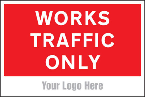 Picture of Works traffic only, site saver sign 600x400mm