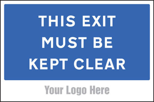 Picture of This exit must be kept clear, site saver sign 600x400mm