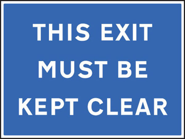 Picture of This exit must be kept clear