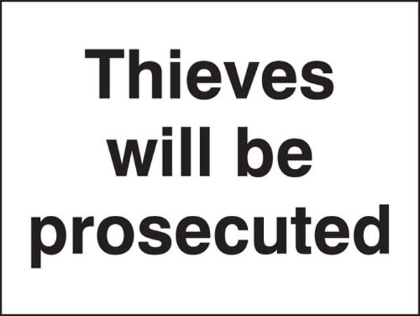 Picture of Thieves will be prosecuted