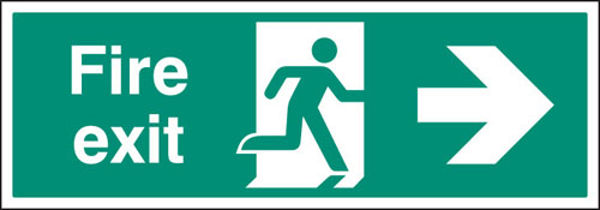 Picture of Fire exit right single sided 1200x400mm 5mm rigid