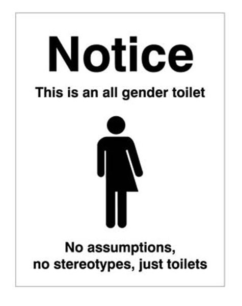 Picture of Notice this is an all gender toilet…