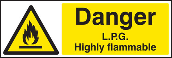 Picture of Danger LPG highly flammable