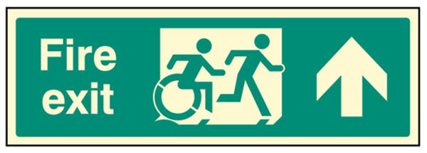 Picture of Disabled fire exit arrow up - inclusive design