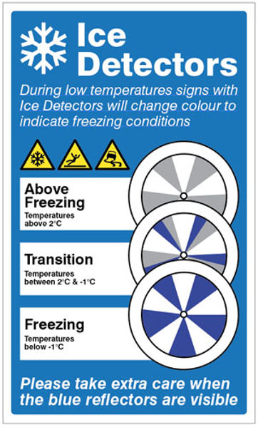Picture of Ice Detector Advisory Sign 300x500mm (3mm aluminium composite c-w channelli