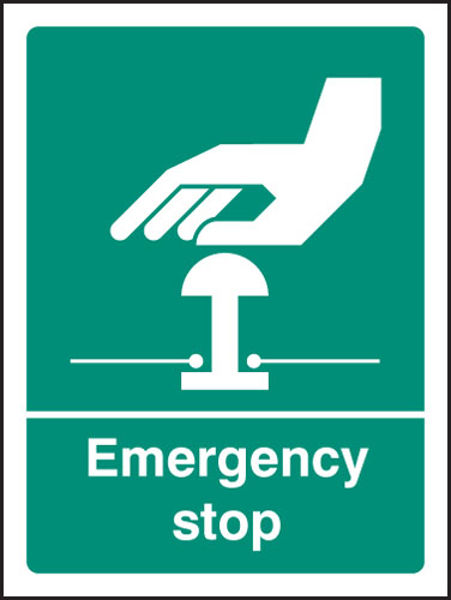 Picture of Emergency stop (white-green)