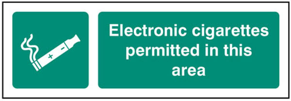 Picture of Electronic cigarettes permitted in this area