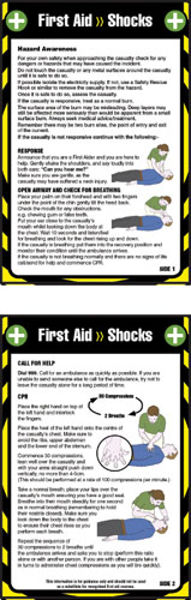 Picture of First aid shocks 80x120mm pocket guide