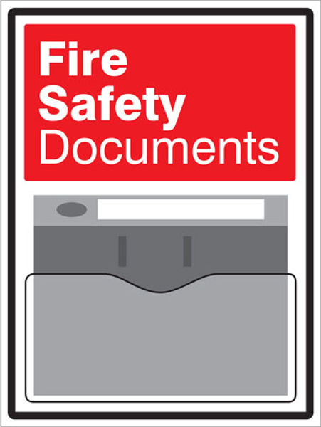Picture of Fire Safety Document Holder on 10mm Foam PVC 450x600mm
