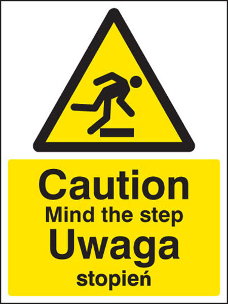 Picture of Caution mind the step (English-polish)