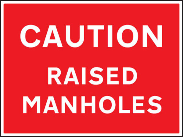 Picture of Caution raised manholes