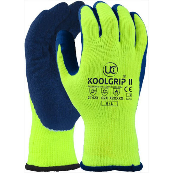 Picture of KoolGrip HiVis Thermal Latex Ctd Grip Glove Yellow